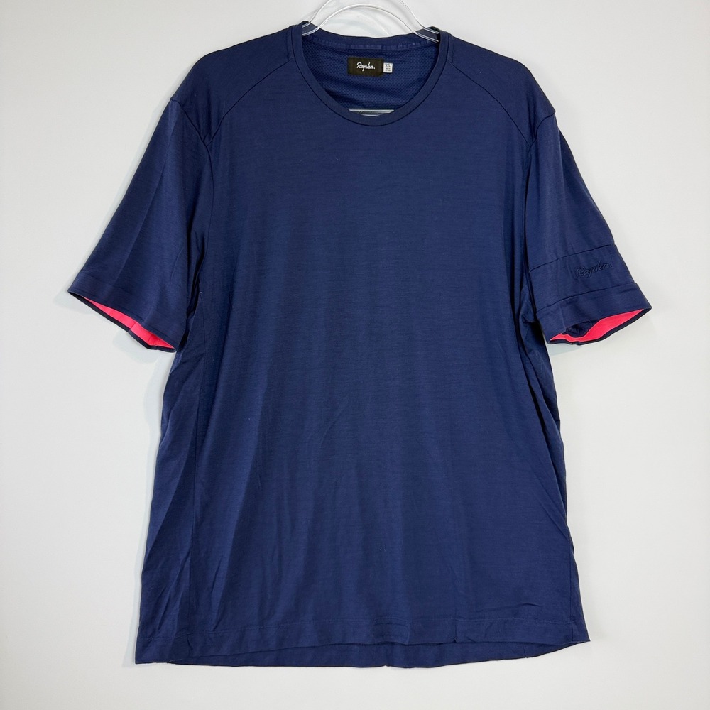 Rapha Merino T-Shirt Mens XXL Navy Blue Wool Blend Short Sleeve Athletic Tee